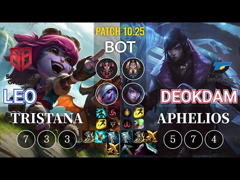 SB Leo Tristana vs DYN deokdam Aphelios Bot - KR Patch 10.25