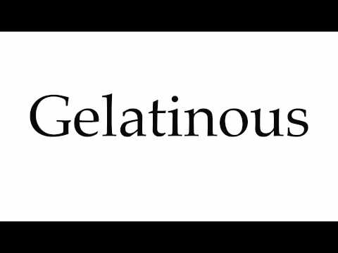 How to Pronounce Gelatinous