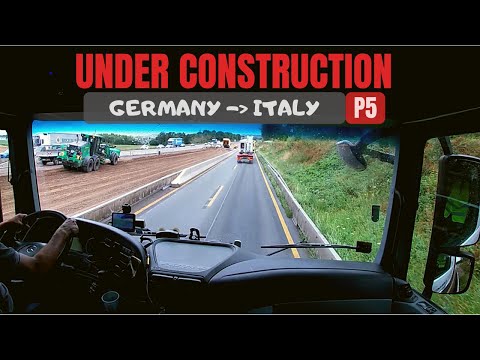 CV Driving Mercedes Actros - POV Truck Driving from Germany to Italy P5