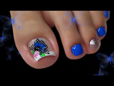 Como decorar uñas con MARIPOSA fácil_diseño de uñas con MARIPOSA 🦋🌸