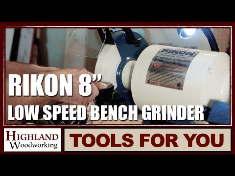 Rikon 8 Inch Professional Low Speed Bench Grinder Tool Video