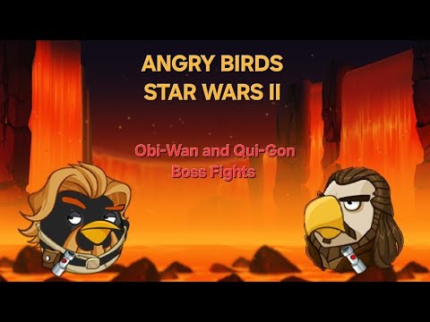 Angry Birds Star Wars II Obi-Wan and Qui-Gon Boss Fights. All attempts no cuts