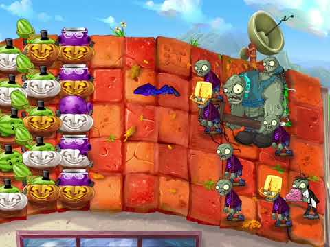 PVZ AX HARD MODE SURVIVAL ROOF HARD 10 FLAGS FULL HD