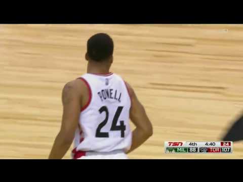 Toronto Raptors vs Bucks Norman Powell Posterizes Thon Maker April 24, 2017
