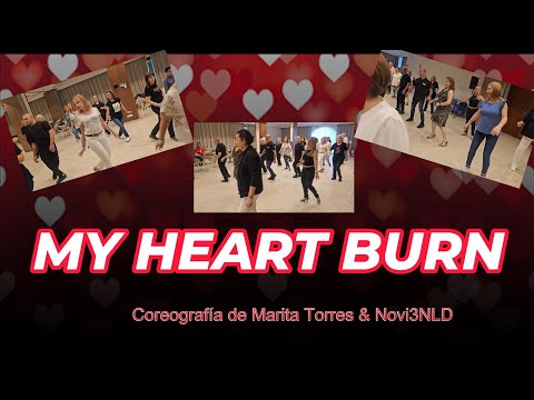 MY HEART BURN Linedance