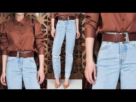 LOOKS CON PANTALONES DE MEZCLILLA Y UNA BLUSA/ COMBINA BLUSAS Y PANTALONES JEANS IDEAS PARA COMBINAR