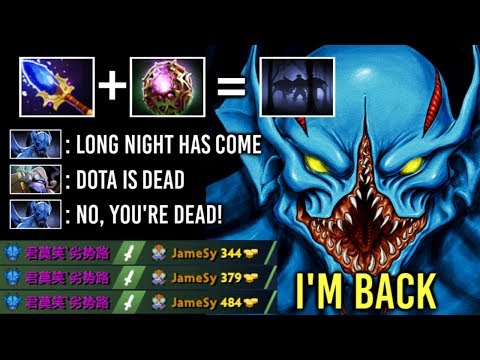 NEW IMBA ENDLESS NIGHT 7.22 Scepter Night Stalker vs Tinker Crazy AOE Void Top Divine Dota 2