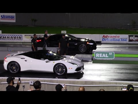 BMW M8 Competition vs Ferrari, McLaren and Hellcat Drag Races
