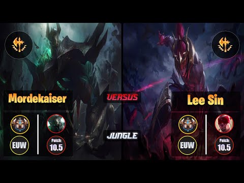 Challenger MORDEKAISER [Conqueror] (Jungle) VS  LEE SIN - Challenger EUW Patch 10.5