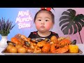 Baby Seafood Boil ASMR Mukbang Lobster Crab Shrimp Eating Sounds