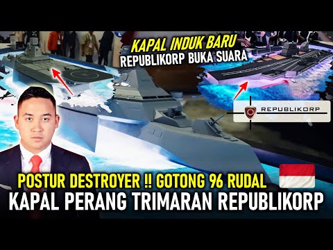 DESTROYER POSTURE !! TRIMARAN WARSHIP REPUBLICORP 96 VLS, RI FRANCE BUILD NEW AIRCRAFT WORKSHOP