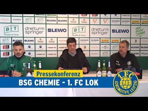 Pressekonferenz nach dem Punktspiel bei Chemie Leipzig am 06.04.2025