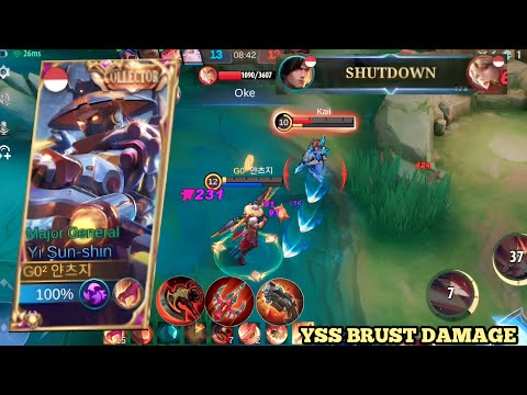 YSS BRUST DAMAGE! 3 ITEM WAJIB YI SUN SHIN -MLBB