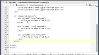 Twitter Bootstrap 2.3.2 Tutorial 9 - Tabs