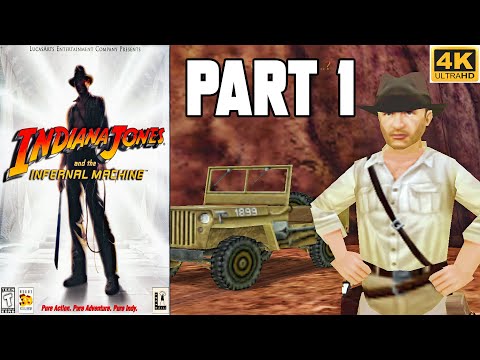 INDIANA JONES: Infernal Machine (1999) - Part 1 Canyonlands - PC Game Walkthrough 4K