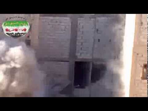 ضرب معاقل النظام بصاروخ محلي الصنع من قبل لواء أم القرى في حي الجبيلة في دير الزور