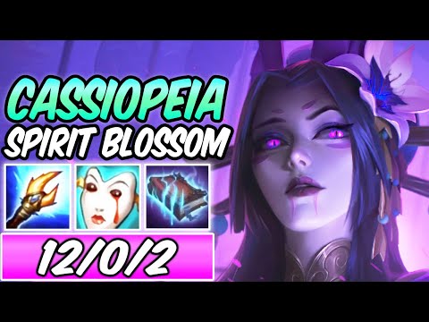 SPIRIT BLOSSOM CASSIOPEIA - CLEAN FULL AP MID GAMEPLAY | Build & Runes | League of Legends