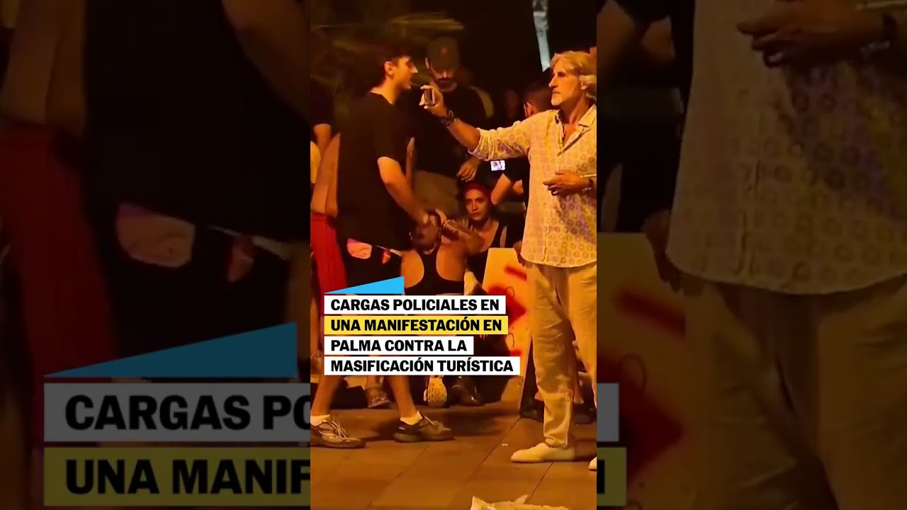 Ocho heridos por cargas policiales en una manifestación en Palma #shorts