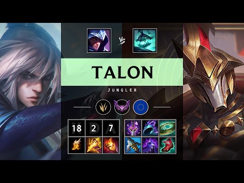 Talon Jungle vs Hecarim - EUW Master Patch 25.18