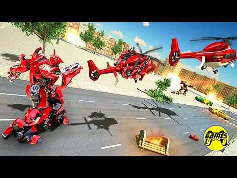 Helicopter Robot Transformation Battle War - Android Gameplay
