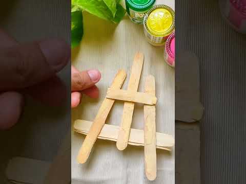 DIY Easel using ice-cream sticks😱 #ifrahscreation #diy #craft #shorts