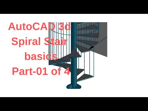 AutoCAD 3d Spiral Staircase part 1 of 4