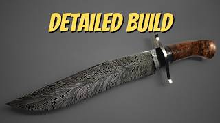 Build a Feather Damascus bowie knife
