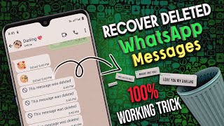 How to read deleted messages on WhatsApp without any app | Read old deleted WhatsApp messages 2024