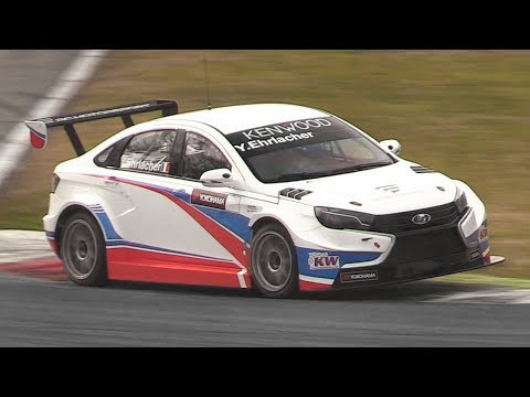 Lada Vesta WTCC Sound - Accelerations, Fly Bys & Testing On Track!