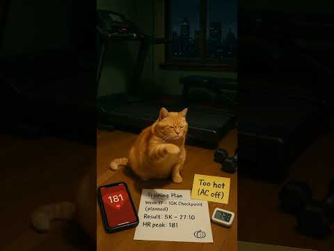 Day 162 — 10K checkpoint fail / 言い訳にゃ 🐾  #PumpkinLog #CatShorts