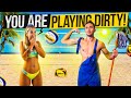 Volleyball Cleaners shock people at Miami beach. Prank