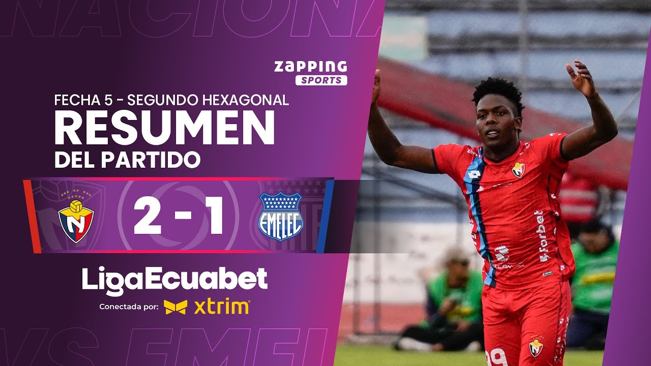 El Nacional remonta y vence 2-1 a Emelec en Latacunga por la quinta fecha del segundo hexagonal de LigaPro