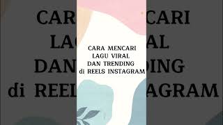 Download lagu CARA MENCARI LAGU VIRAL/TRENDING DI REELS INSTAGRAM #instareels #soundreels #fiturinstagram mp3 Download lagu CARA MENCARI LAGU VIRAL/TRENDING DI REELS INSTAGRAM #instareels #soundreels #fiturinstagram mp3