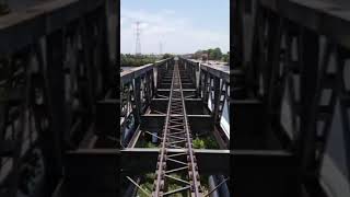 Railway crossing the canal of Kampot province, Cambodia#shorts