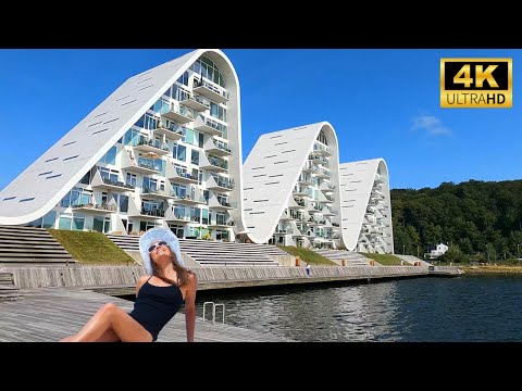 Vejle architecture [4K] - The wave in 𝕍𝔼𝕁𝕃𝔼 Denmark - Vejle tourist guide - Vejle online