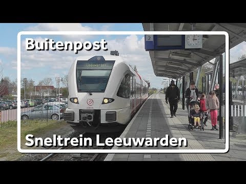 Sneltrein naar Leeuwarden vertrekt van station Buitenpost!