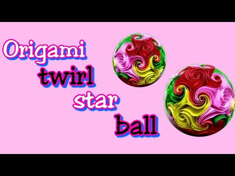 #diy #origamiart #paperart How to make Origami Twirl Star Ball?