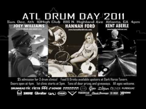 Hannah Ford, Kent Aberle, Joey Williams trade 4's at ATL DRUM DAY 2011