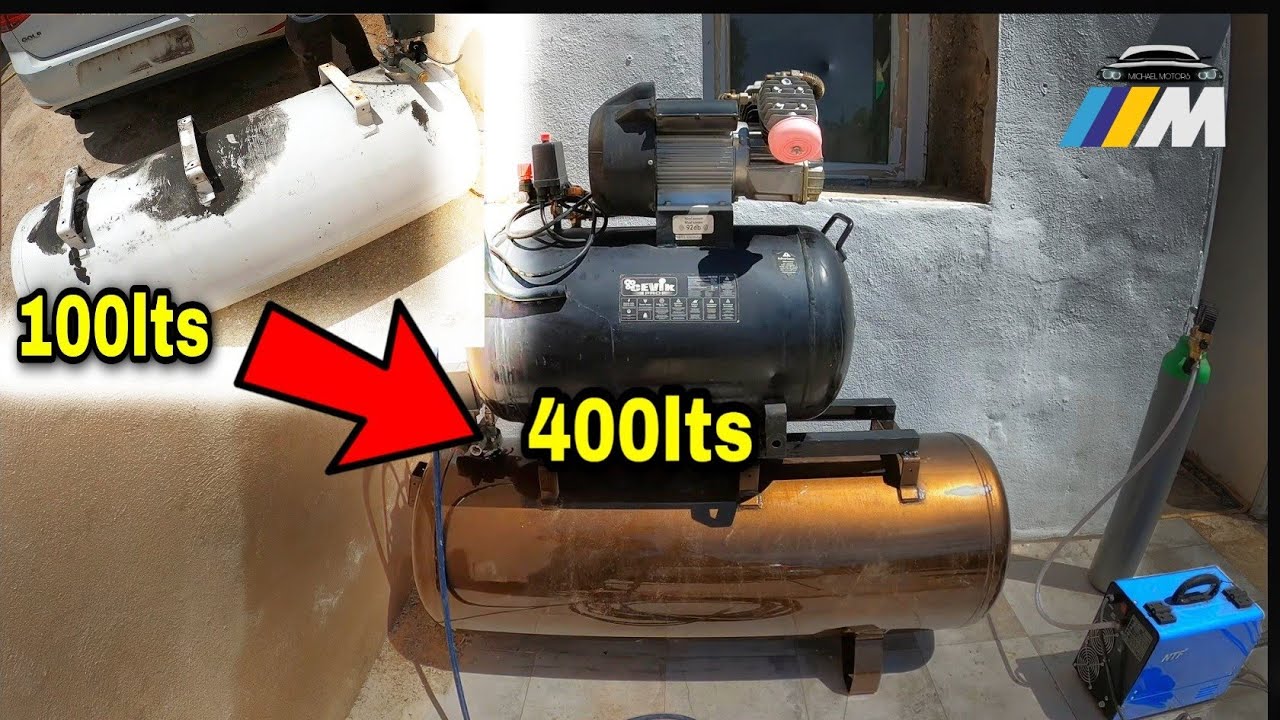 ✅Transformo Compresor Aire de 100 Lts en 400lts - Casi Gratis💰 - Paso a Paso