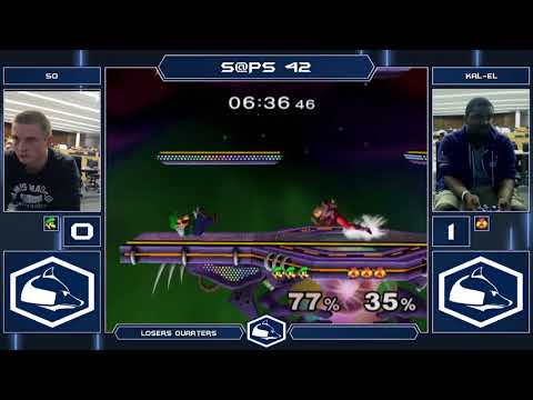 S@PS 42 Melee Singles - SQ (Luigi) vs Kal-El (Sheik) - Losers Quarters