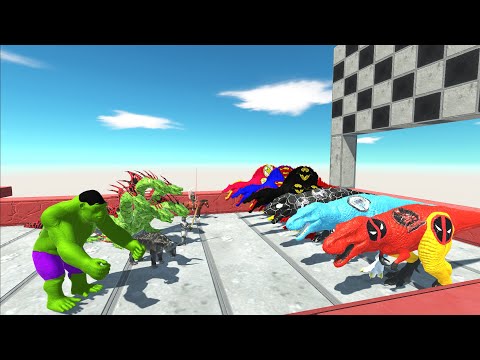 POWER UP SPEED CHAMPIONS RACE SUPER DINOSAURS SKY FOREST DEATH RUN - Animal Revolt Battle Simulator