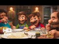 The Super Mario Bros Movie 2023 Mario And Luigi S Family Dinner Scene HD Movie Clip