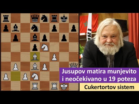 Artur Jusupov potpuno neočekivano i munjevito matira u 19 poteza   Cukertortov sistem