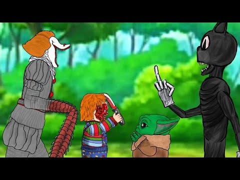 Cartoon Cat vs Chucky vs Pennywise vs Baby Yoda - Drawing Cartoons 2