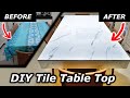 DIY Dining Table Tile Top How To Tile A Table Tile Table Top
