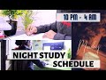 NIGHT STUDY SCHEDULE ✨| 10:00 pm to 4 :00 am