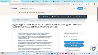 DQA SMQT ACTUAL EXAM WITH CORRECT 65+ ACTUAL QUESTIONS AND CORRECTLY WELL DEFINED ANSWERS LATEST