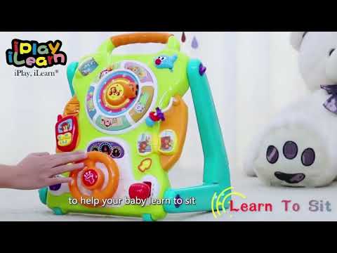 3 in 1 Baby Walker Sit to Stand Toys, Kids Activity Center, Toddlers Musical Fun Table iPlay, iLearn