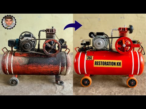 Restoration Old Air Compressor Machine | Nothing is impossible | Restore air Compressor 36 Liter