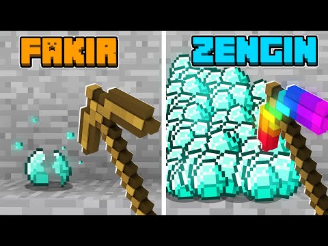 FAKİR KAZMA VS ZENGİN KAZMA 😱 - Minecraft